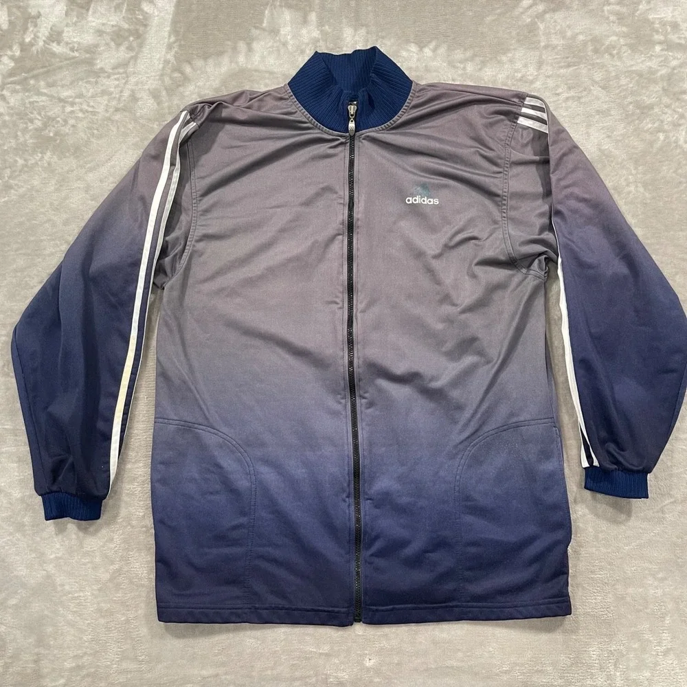 Vintage Adidas Jacket Mens Large Gray Track Adi Color Trefoil DMC Superstar 90s
